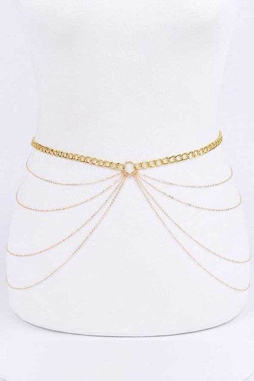 Layered Iconic Chain Belt