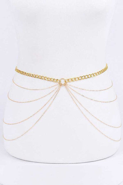 Layered Iconic Chain Belt