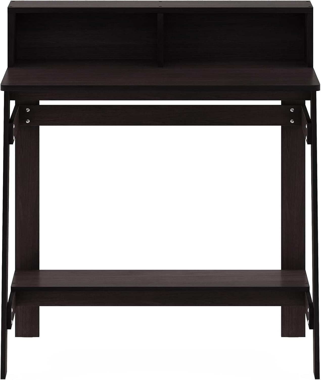 Simplistic a Frame Computer Desk, Dark Walnut