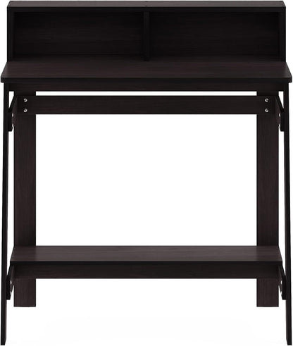 Simplistic a Frame Computer Desk, Dark Walnut