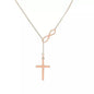 Symbol Of Infinity And Holy Cross With Lariat Style Chain