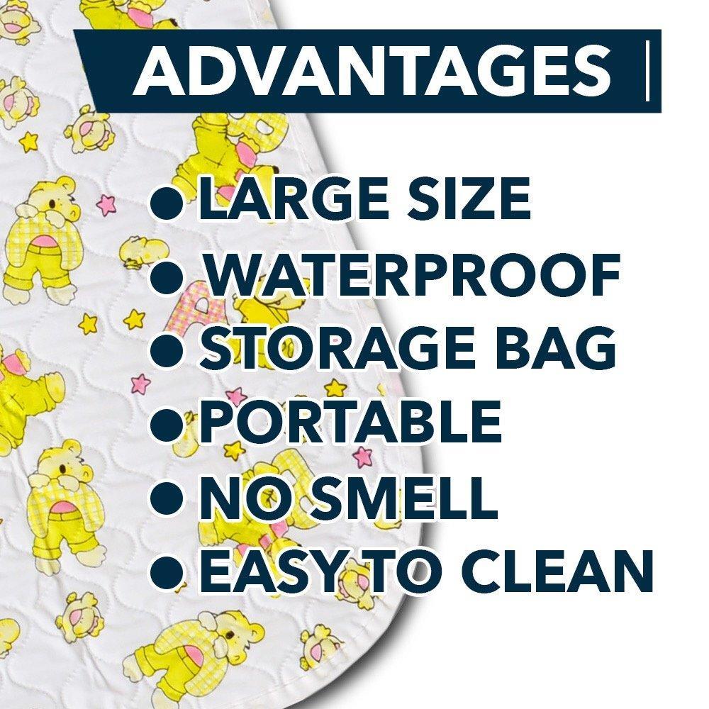 Changing Mat   Biggest Waterproof & Reusable Portable Changing Pad