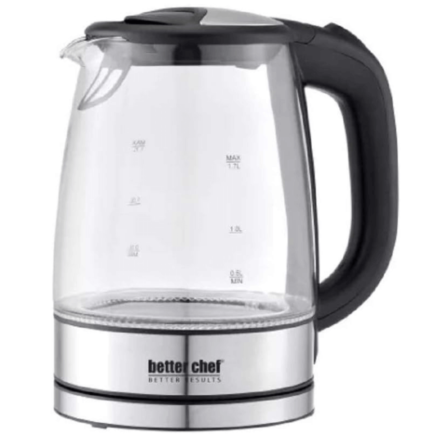 Better Chef 1100W 7-Cup Cordless Electric Borosilicate Glass Kettle wi