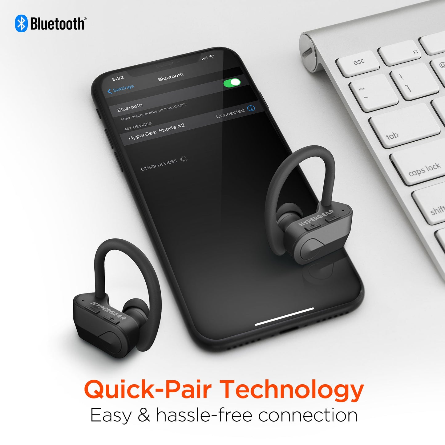 HyperGear Sport X2 True Wireless Earbuds Black (14294-HYP)