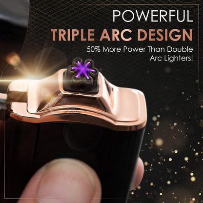 Triple Arc Plasma Lighter  Arc Lighter  2023 Electric Lighter W LED