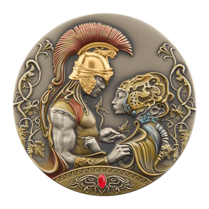2 oz Silver MEDEA AND JASONS LOVE Myths of Love Coin MS70 2022 Niue
