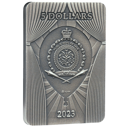 2 oz Silver RISING Pastel Circus Coin MS70 2023 Niue