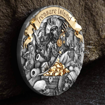 2 oz Silver TREASURE ISLAND Coin 2024 Cameroon