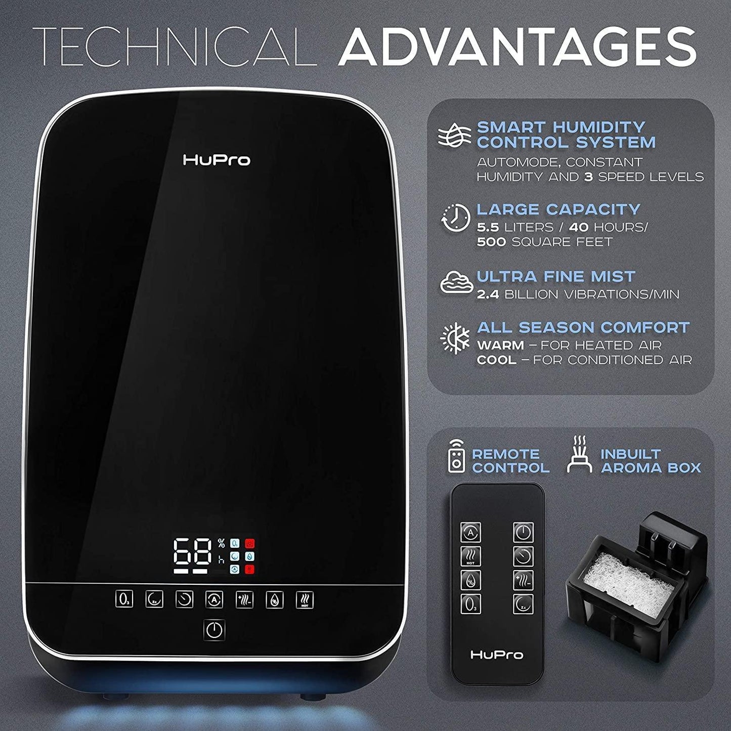 Humidifier for Large Room Home Humidifier for Bedroom   Large Capacity