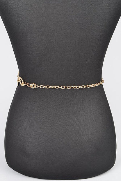 Plus Size Organic Textured Mix Link Chain Belt
