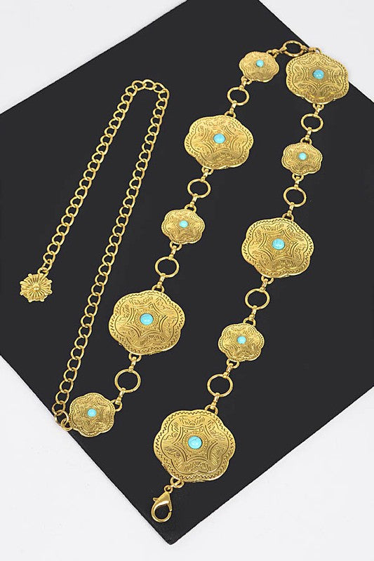 Iconic Western Engraved Chain Belt