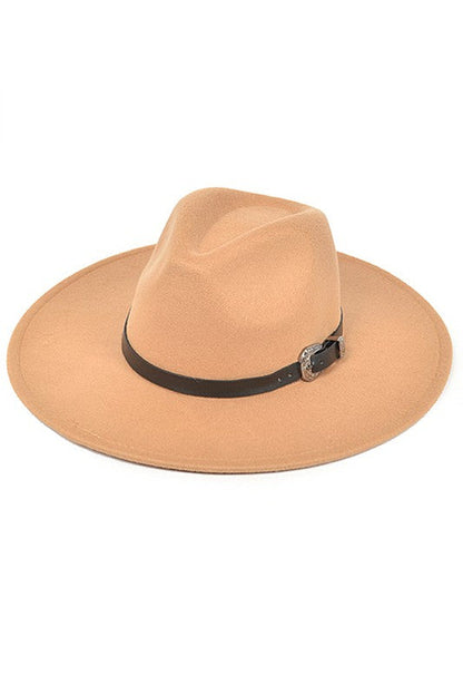 Western Belted Felt Fedora