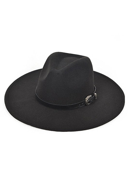 Western Belted Felt Fedora
