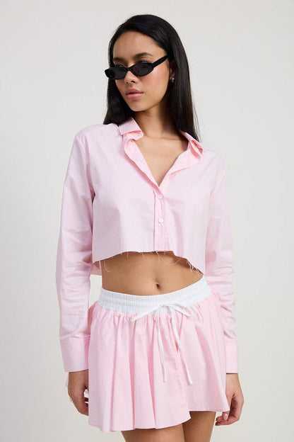 MINI CONTRAST WAISTBAND SKIRT