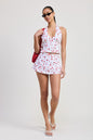 POPLIN PRINT MINI SKIRT WITH RIBBON TRIM