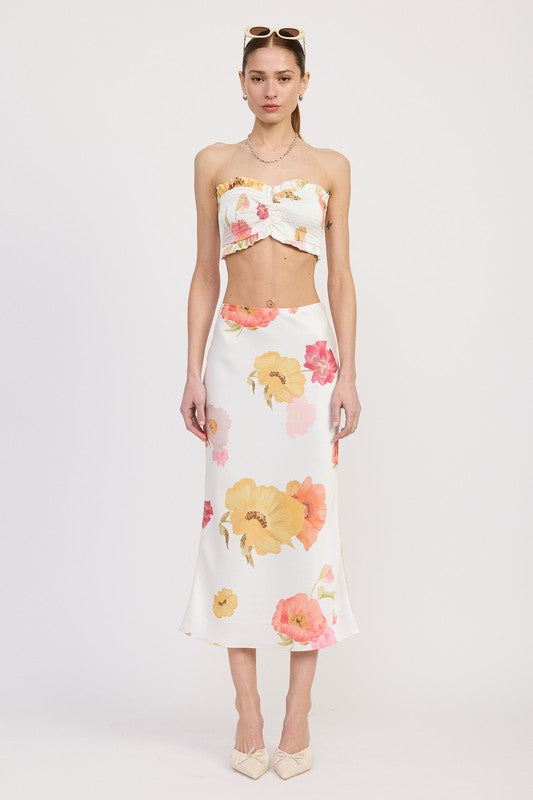 SMOCKED CROP TUBE TOP