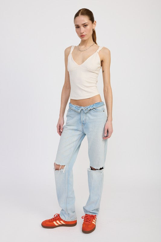 V NECK CAMI TOP