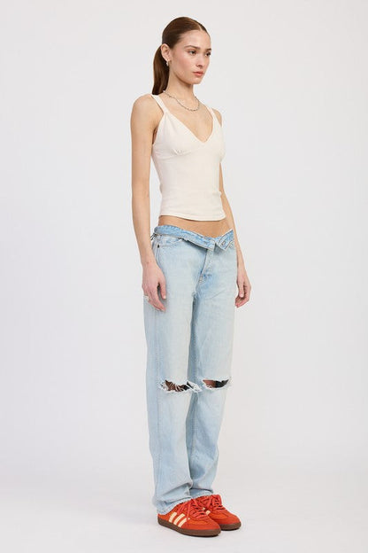 V NECK CAMI TOP