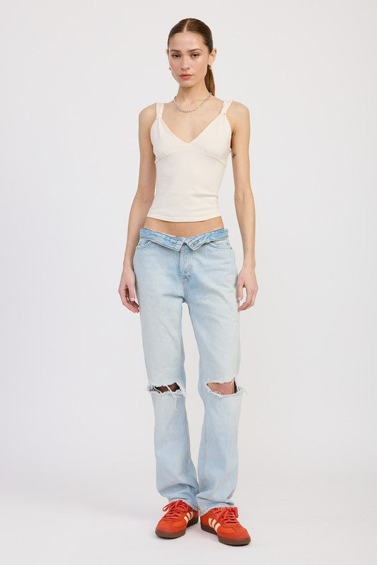 V NECK CAMI TOP