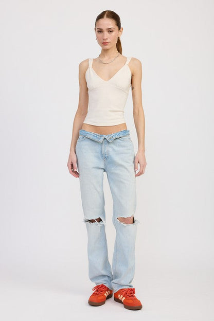 V NECK CAMI TOP