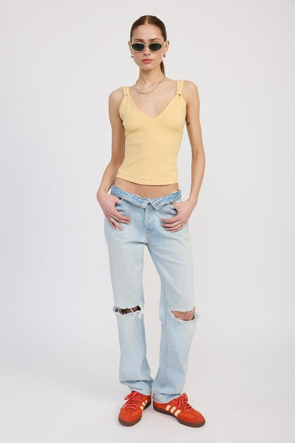V NECK CAMI TOP