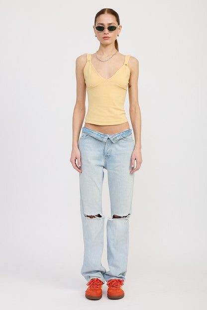 V NECK CAMI TOP