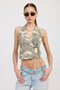 WRAPPED HALTER NECK TOP