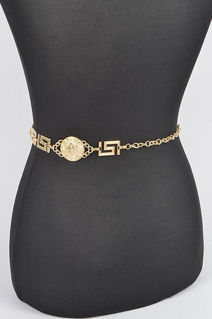 Medallion Iconic Fashion Chain Belt