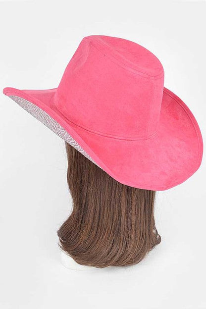 Faux Suede Cowboy Hat
