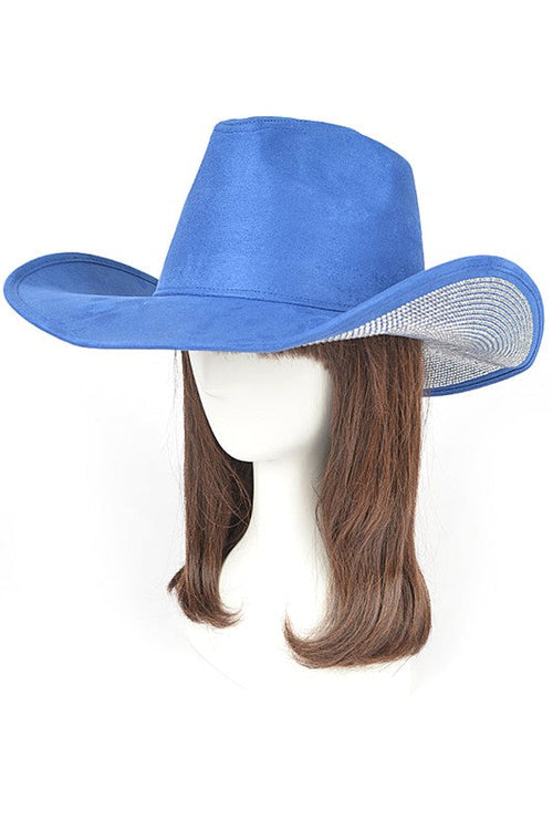 Faux Suede Cowboy Hat