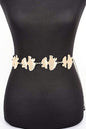 Organic Leaf Cutout Fashion Chain Belt