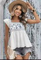 Floral embroidered blouse