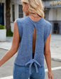 Sweater tie back top