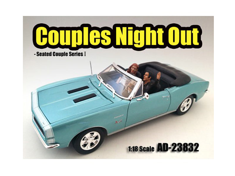 Seated Couple Release I, 2 piece Figurine Set for 1/18 Scale Models by