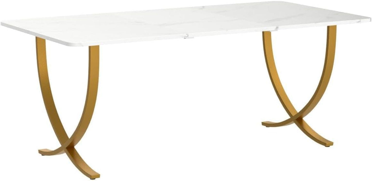 Executive Desk, 63” W X 31.5” D Large Office Desk, Modern Computer