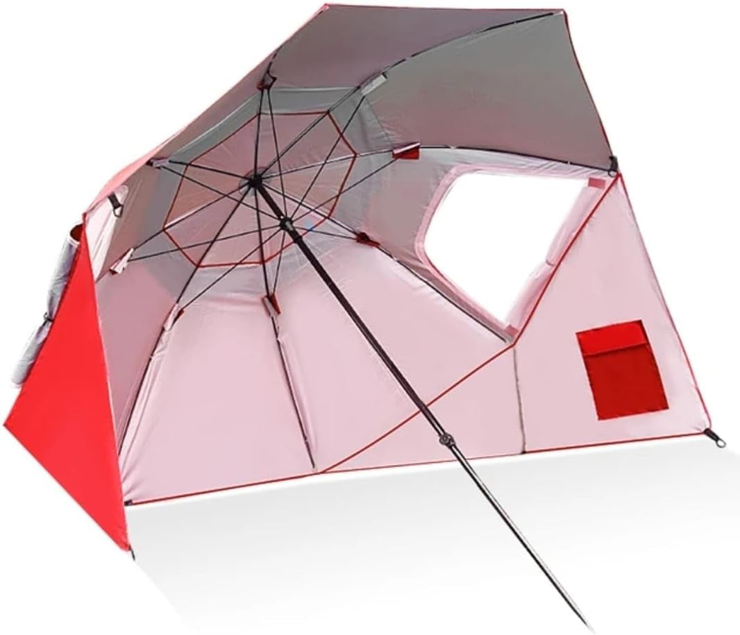 Super-Brella SPF 50+ Sun and Rain Canopy Umbrella for Camping, Beach