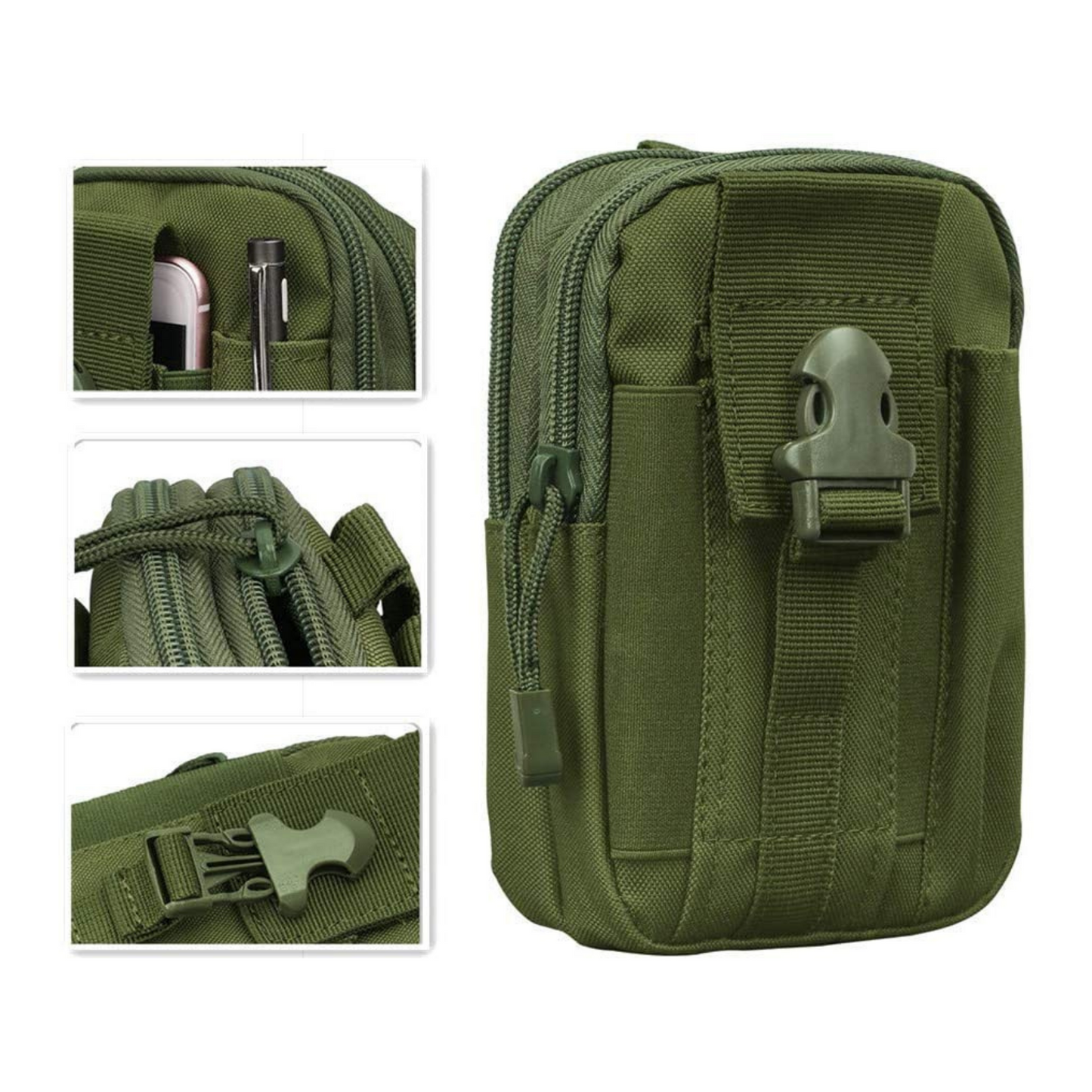 Tactical MOLLE Military Pouch Waist Bag for Hiking, Running and Outdoo