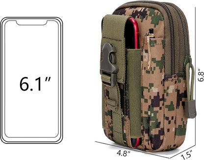 Tactical MOLLE Military Pouch Waist Bag for Hiking, Running and Outdoo