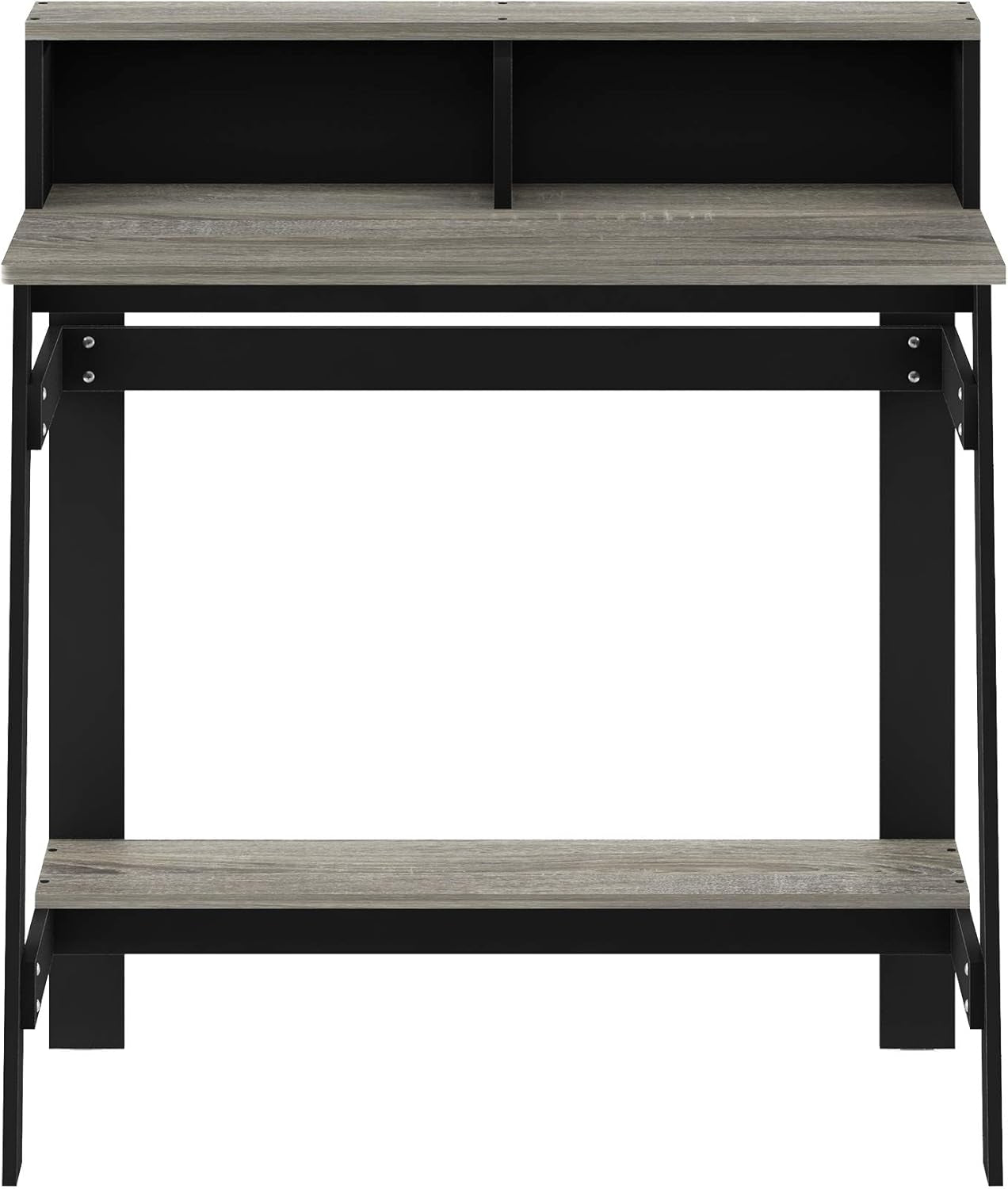 Simplistic a Frame Computer Desk, Black/French Oak Grey
