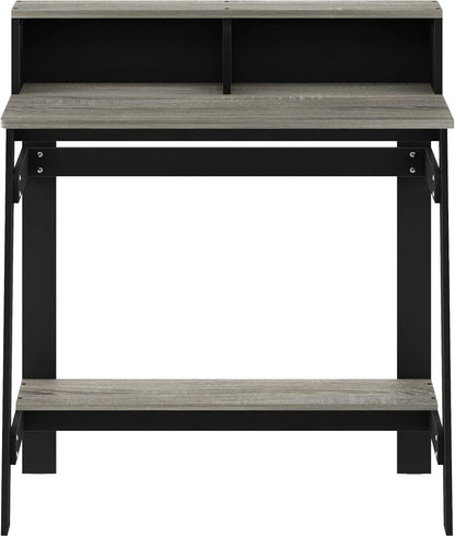 Simplistic a Frame Computer Desk, Black/French Oak Grey