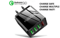 3 Port LED Fast Quick Charge QC 3.0 USB Hub Display Wall Charger