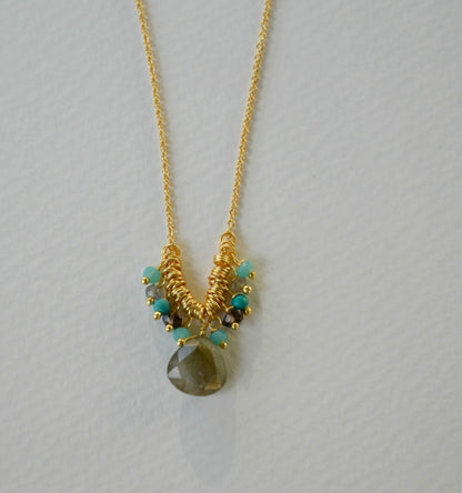 Smoky Quartz Drop Necklace