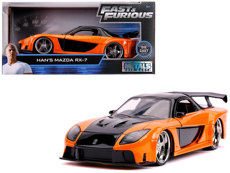 Han\'s Mazda RX-7 RHD (Right Hand Drive) Orange and Black \Fast &