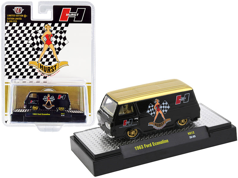 1963 Ford Econoline Van \Hurst\" Black with Gold Top Limited Edition