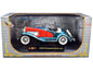1935 Duesenberg SSJ Convertible Blue and Red 1/32 Diecast Model Car by