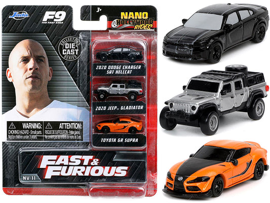 \Fast & Furious 9\" (2021) Movie 3 piece Set \"Nano Hollywood Rides\"