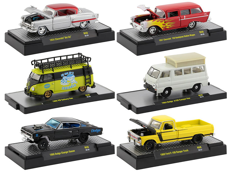 \Auto Shows\" 6 piece Set Release 59 IN DISPLAY CASES 1/64 Diecast