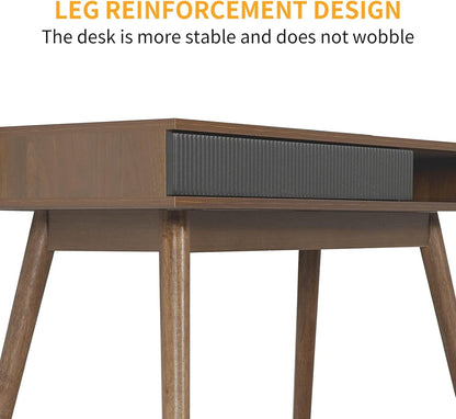 Office Desk Mid Century Modern Desk Writing Desk with Drawer Simple