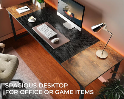 Computer Desk, 80 Inch Office Desk, Gaming Desk with Storage, Writing