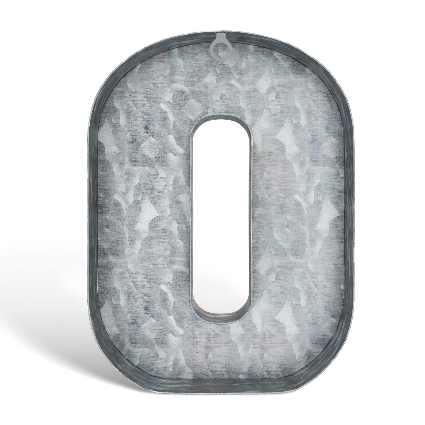 Galvanized Metal Letters for Wall Decor   3D Letter O for Hanging or